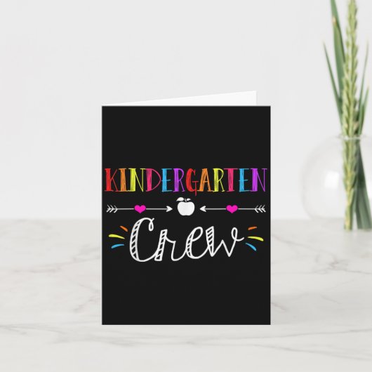Kindergarten Lehrerin Crew Funny First Day School Karte (Vorderseite)