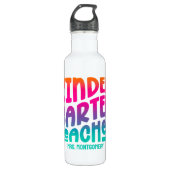 Kindergarten Lehrerin farbenfroh gradient Edelstahlflasche (Vorderseite)