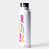 Kindergarten Lehrerin farbenfrohe Textgestaltung Trinkflasche (Links)