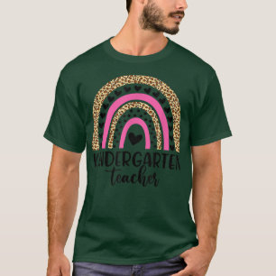 Kindergarten Lehrerin Funny Leopard Regenbogen Zur T-Shirt