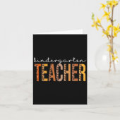 Kindergarten Lehrerin Leopard Herbst Thanksgiv Karte (Gelbe Blume)