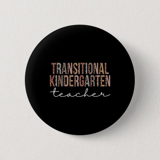Kindergarten Lehrerin Leopard Wertschätzung Frauen Button (Vorderseite)