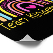 Kindergarten Lehrerin Rainbow Poster (Ecke)