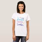 Kindergarten Lehrerin Typografie T-Shirt (Vorne ganz)