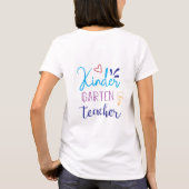 Kindergarten Lehrerin Typografie T-Shirt (Rückseite)