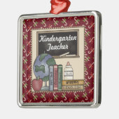 Kindergarten Lehrerin Weihnachts Keepake Ornament Aus Metall (Links)