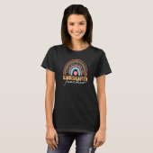 Kindergarten Leopard Rainbow Teacher T-Shirt (Vorne ganz)