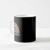 Kindergarten Leopard Rainbow Teacher Zurück Kaffeetasse (Vorderseite Links)