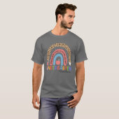 Kindergarten Leopard Rainbow Zurück T-Shirt (Vorne ganz)