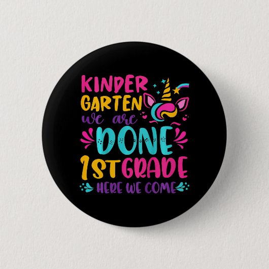 Kindergarten letzte Schulstufe 1 Button (Vorderseite)