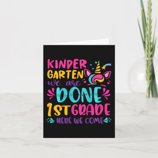Kindergarten letzte Schulstufe 1 Karte (Vorderseite)