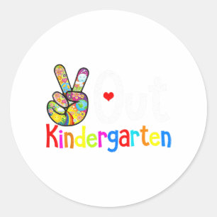 Kindergarten letzten Schultag Grad Runder Aufkleber