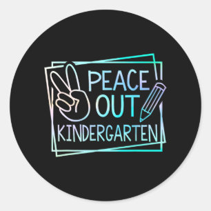 Kindergarten letzten Schultag Sommerpause 2 Runder Aufkleber