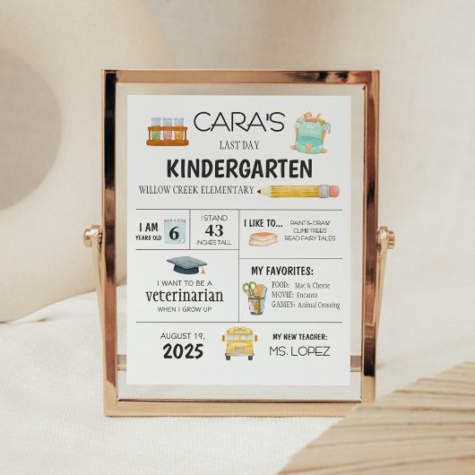 Kindergarten Letzter Schultag Poster