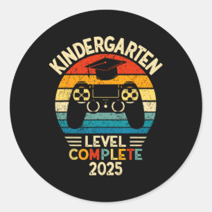 Kindergarten Level abgeschlossen Kindergarten Grad Runder Aufkleber
