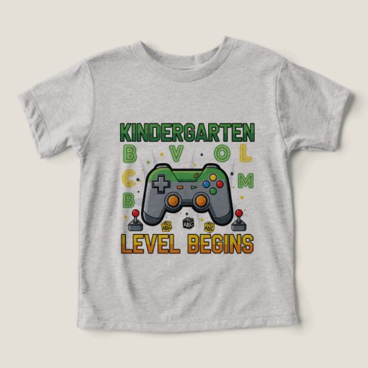 Kindergarten Level Begins T-shirt, Back to School (Design Vorderseite)