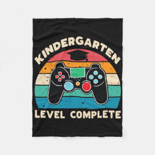 Kindergarten Level Complete Gamer Boy Kinder Gradu Fleecedecke