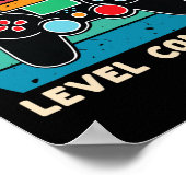 Kindergarten Level Complete Gamer Boy Kinder Gradu Poster (Ecke)