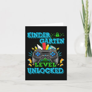 Kindergarten Level Unlocked Video Game Back to Sch Karte