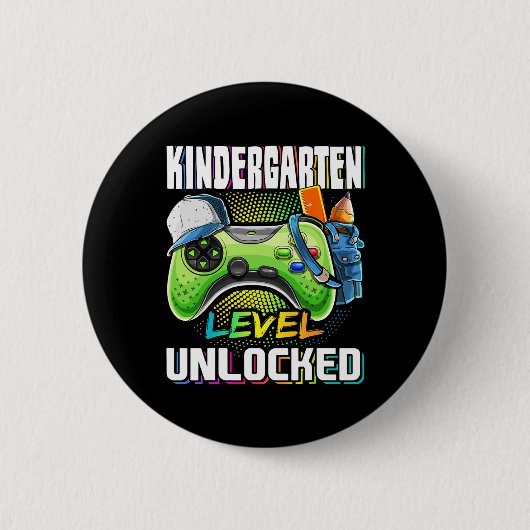 Kindergarten Level Unlocked Video Game Ck To Schoo Button (Vorderseite)
