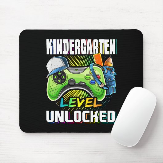 Kindergarten Level Unlocked Video Game Ck To Schoo Mousepad (Mit Mouse)