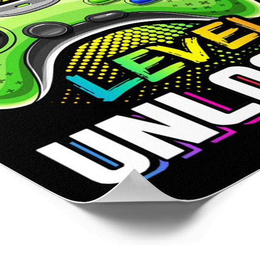 Kindergarten Level Unlocked Video Game Ck To Schoo Poster (Ecke)