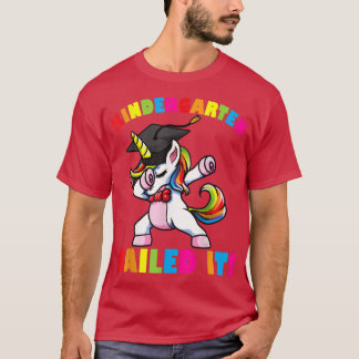 Kindergarten Nailed It Dabbing Unicorn  Graduation T-Shirt