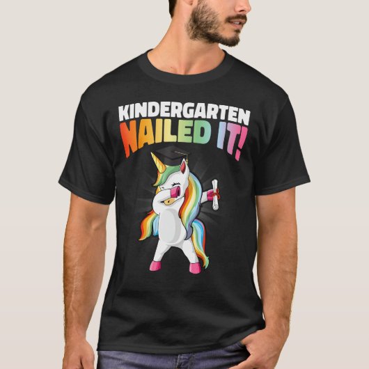 Kindergarten Nailed It Funny Dabbing Dab Unicorn G T-Shirt (Vorderseite)