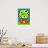 Kindergarten Name Tree by Vera Trembach Poster (Küche)