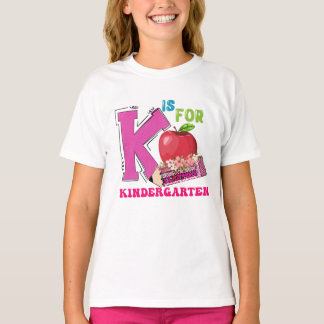 Kindergarten Niedlich Leopard K is for Kindergarte T-Shirt