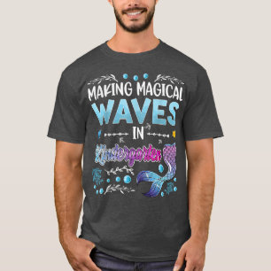 Kindergarten Niedlich Mermaid Girls 1. Tag zurück T-Shirt