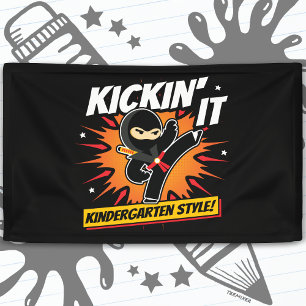 Kindergarten Ninja Kick ersten Tag zurück zur Schu Banner