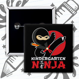 Kindergarten Ninja Kick ersten Tag zurück zur Schu Button