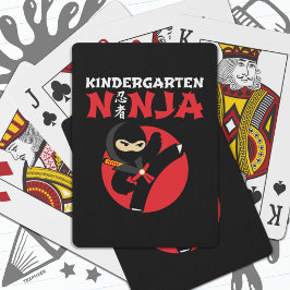 Kindergarten Ninja Kick ersten Tag zurück zur Schu Spielkarten