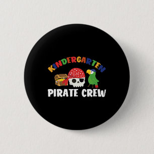 Kindergarten Pirate Crew Halloween School Party Co Button