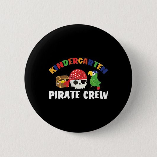 Kindergarten Pirate Crew Halloween School Party Co Button (Vorderseite)
