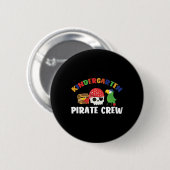 Kindergarten Pirate Crew Halloween School Party Co Button (Vorne & Hinten)