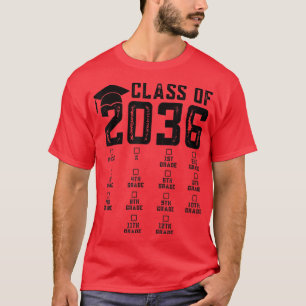 Kindergarten Pre-k-Abschluss-Klasse 2036 Wachstum  T-Shirt