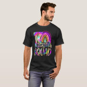 Kindergarten Rainbow Gefärbte Krawatte Leopard T-Shirt (Vorne ganz)