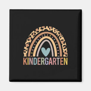 Kindergarten Rainbow Girls Boys Teacher Team Kinde Magnet