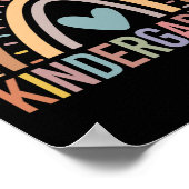 Kindergarten Rainbow Girls Boys Teacher Team Kinde Poster (Ecke)