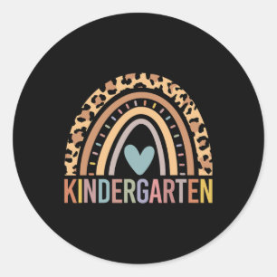Kindergarten Rainbow Girls Boys Teacher Team Kinde Runder Aufkleber