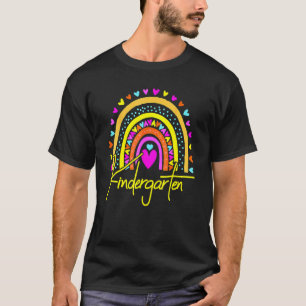 Kindergarten Rainbow Girls Boys Teacher Team Kinde T-Shirt