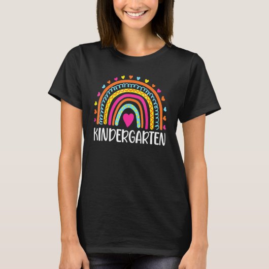 Kindergarten Rainbow Leopard Schülerteam T-Shirt (Vorderseite)