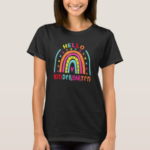 Kindergarten Rainbow Team Hallo Kinder Teacher T-Shirt