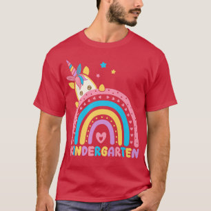Kindergarten Rainbow Unicorn Back To School Teache T-Shirt