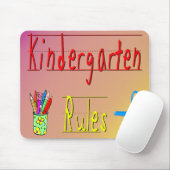 Kindergarten-Regeln Mousepad (Mit Mouse)