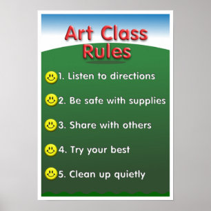 Kindergarten-Regeln Poster
