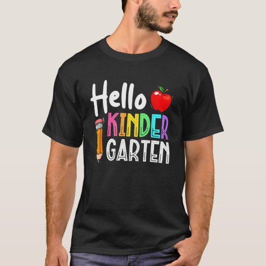 Kindergarten Retro teacher Welcome Back To School T-Shirt (Vorderseite)