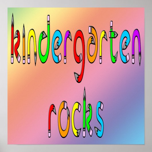 Kindergarten Rocks - Bleistift-Poster Poster (Vorne)